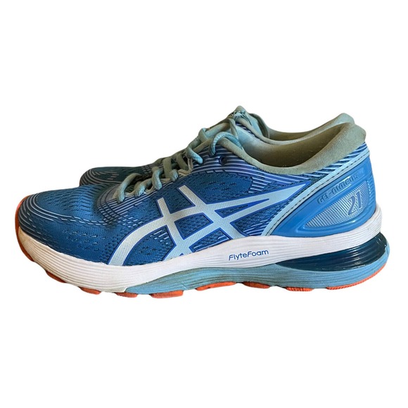 ASICS Womens Gel-Nimbus 21 Blue Coral SkyLight FlyteFoam Running Shoes Size 7‎ - Picture 3 of 6